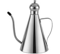 Huilier Inox Bec Verseur Anti-Fuite 1000 ml, Bouteille Huile d'Olive avec Couvercle, Distributeur Cuisine