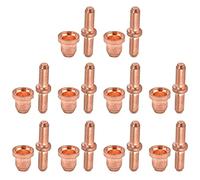 HUIOP Consommables pour Découpeur, 10 Jeux D'électrodes en Cuivre TC60 | Kit de Buse de Torche, Cuivre, Compatible Torche TC60, Arc Haute Température, Remplacement Direct, Installation Facile