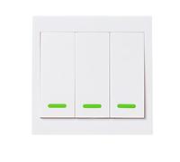 HUIOP Interrupteur Mural à Bouton-Poussoir Télécommande Télécommande 3 Gangs Type 86 Panneau de Commutation Marche/arrêt 433 MHz Transmetteur de télécommande sans Fil avec Autocollants Free,433Mhz R