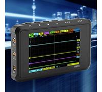 HUIOP Oscilloscope Miniature, 4 Voies, échantillonnage 100 /s | Léger, stockage efficace, déclencheurs polyvalents, mesures automatisées