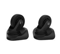 HUIOP Roues de Valise à Bagages Remplacement Silencieux Absorbant Les Chocs Durable Preuve de l'usure 2 Roues Secours pour Chariot à Valise Bagages ABS Noir Pratique pour Valises Ordinaires