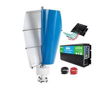 HUIZHITENGDA Générateur d'éolienne 12V 3000W Système Hors réseau | Générateur Éolien Ménager à 3 Lames Sans Bruit Pour Éclairage de Rue/Ferme Avec Contrôleur