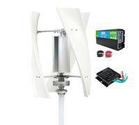 HUIZHITENGDA Générateur d'éolienne Verticale 5000W 12V 24V | Conception À 3 Pales À Axe Vertical, Avec Contrôleur/Inverseur, Silencieux, Démarrage À Basse Vitesse De Vent