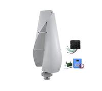 HUIZHITENGDA Kit générateur d'éolienne Verticale 6000W 48V 24V 12V | Moulin à vent générateur 2 feuilles, avec contrôleur Kit de générateurs à vent pour la maison, la ferme, RV, bateaux blanc