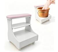 HuKaiL Chariot de Manucure à 3 Niveaux avec Bain de Pieds - Spa Portable avec Tiroirs et 4 Roulettes Universelles - Capacité de Charge de 20 kg - Pour