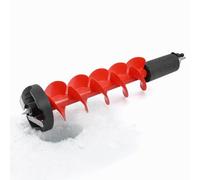 HuKaiL Foret à glace 75 cm - Embout en nylon - 1,3 kg - Pièce de rechange | Pêche d'hiver : 15 cm de diamètre, lames en acier inoxydable, flottante - Avec housse de protection, pour la pêche d'hiver et