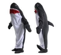 HULG Plaid Requin,Sac De Couchage Requin,Couverture De Requin Adulte - Shark Blanket Douce Couverture Chaude, Le Cadeau Parfait pour Les Amoureux des Requins (Dark Gray,XX-Large)
