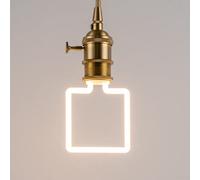 HULX Ampoule LED Edison Linéaire à Filament Courbé - Vintage 4W E27 Blanc Chaud (Carré)