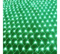 HULX Filet Lumineux Exterieur, 3mx2m 200LED Guirlande Lumineuse Solaire Chaîne Légère de Fée de Maille de Clôture de Balcon de Lumière Nette de Patio D'arrière-cour Imperméable (Vert)