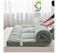 HUMAJORY Matelas Futon Japonais Épais et Confortable, Tapis de Couchage, Tatami for Dortoir, Chambre ou Chambre d'amis(Green Plaid,135x200cm)