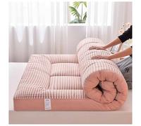 HUMAJORY Matelas Futon Japonais Épais et Confortable, Tapis de Couchage, Tatami for Dortoir, Chambre ou Chambre d'amis(Pink Plaid,150x200cm)