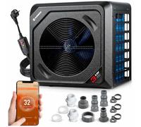 Humberg Pompe à chaleur pour piscine - 3 kW - Chauffage de piscine - Pour piscines jusqu'à 10 000 l - Économie d'énergie - Silencieuse 45 dB - Contrôle par application Wi-Fi, LCD - COP 5,17 - Piscine