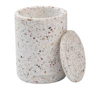 Humdakin Vase Humdakin Terrazzo avec couvercle Ø10 cm Rouge/Beige