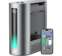 Humidificateur 6L Intelligent : Idéal pour les grandes pièces, diffusez de la vapeur chaude ou froide, parfait pour les chambres et les nurseries. Autonomie de 60 heures, capteur d'humidité de haute p