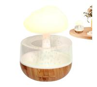 Humidificateur à goutte d'eau, humidificateur de goutte de pluie | Humidificateur personnel à champignons 400 ml avec des lumières LED réglables | Diffuseur de la fontaine de bureau pour la chambre à
