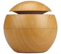 Humidificateur à texture de bois 130 ml USB silencieux avec lumière LED pour la maison, le bureau, la chambre à coucher (D)