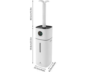 Humidificateur à ultrasons 16L - Modèle BE-J008 - Remplissage par le haut - Écran LED - 2 buses de diffusion - Télécommande et contrôle tactile - 600 ml/h - Pour les grandes pièces de 30 à 100 m²