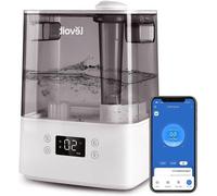 Humidificateur à ultrasons 6 L, Wi-Fi, compatible Alexa, gris, silencieux