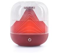 Humidificateur à ultrasons - Diffuseur d'arômes - Réservoir de 700 ml - Alimentation USB 5 V rechargeable - Silencieux et portable - Veilleuse - Rouge