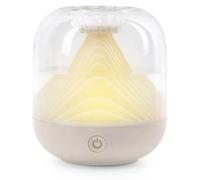 Humidificateur à ultrasons - Diffuseur d'huiles essentielles - Réservoir d'eau de 700 ml - Rechargeable par USB 5 V - Veilleuse - Silencieux et portable - Blanc