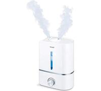 Humidificateur avec ventilateur à ultrasons - Humidification - Diffusion de parfum - Ventilation de pièces jusqu'à 30 m² - Humidificateur silencieux
