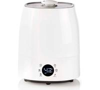 Humidificateur d'air | 110 W | Avec Brume Fraîche et Chaude | 5.5 l | Hygromètre | Minuteur | Convient pour un espace jusqu'à: 50 m² | Blanc / Gris