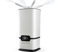 Humidificateur d'air 16 litres, avec buse de nébulisation à 3 jets, remplissage par le dessus, hygrostatique, mobile