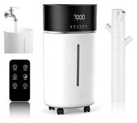 Humidificateur d'air 18 litres, à ultrasons, avec brume froide/chaude, télécommande et minuterie