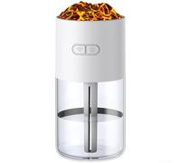 Humidificateur d'Air 280ml Veilleuse 7 Couleurs LED(White) | Lumière LED effet flamme, 7 couleurs, ambiance cozy, diffuseur aromathérapie, ABS durable