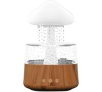 Humidificateur d'air 450 ml aspect bois, 3 modes, veilleuse, diffuseur d'arômes