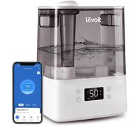 Humidificateur d'air, 6 litres, avec Wi-Fi, 28 dB, compatible avec l'application et Alexa, modes automatique et nuit, ultra silencieux, autonomie de 60 heures, humidificateur à ultrasons idéal pour le
