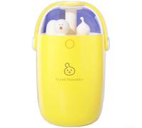 Humidificateur d'air à brume froide 300 ml alimenté par USB pour la maison, la chambre d'enfant, le bureau - Silencieux en dessous de 36 dB 7 couleurs LED lumière petite taille (jaune)