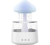 Humidificateur d'air à nuage de pluie, veilleuse à nuage de pluie, diffuseur d'huiles essentielles d'aromathérapie à 7 couleurs changeantes, son de goutte de pluie pour chambre de bureau à domicile