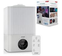 Humidificateur d'air à ultrasons 2en1 avec Affichage LCD et Minuteur - Blanc