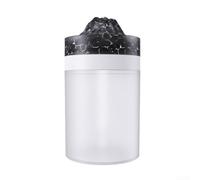 Humidificateur d'air portable de 200 ml avec brume volcanique et lumières LED, diffuseur USB silencieux pour bureau à domicile, noir transparent (noir transparent)