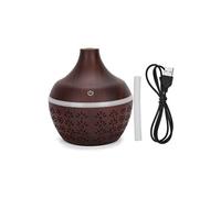 Humidificateur d'Air USB 300Ml à avec Veilleuse 7 Couleurs Grain de Bois Foncé G