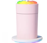 Humidificateur d'ambiance compact pour chambre à coucher - 2 traversants | Diffuseur de lumière de voiture 8h Maker Disposition Maison Bureau Coloré USB 35 dB avec 220 ml Transportable