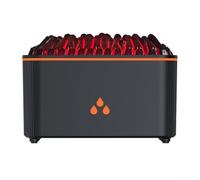 Humidificateur d'aromathérapie à flamme simulée de 160 ml, diffuseur d'huiles essentielles USB-C avec veilleuse arc-en-ciel, pulvérisateur silencieux pour chambre à coucher, bureau à domicile
