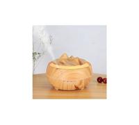 Humidificateur d'arôme à la maison en forme de pics d'éclairage sept couleurs grain bois 400 ml - jaune