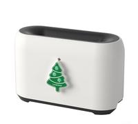 Humidificateur de flamme de Noël avec télécommande, diffuseur d'aromathérapie USB avec effet de lumière vacillante réaliste, hydratant d'air d'intérieur ABS pour décoration de chambre à coucher de
