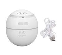 Humidificateur de lumière RVB coloré en forme de boule, pour diffuseur de brume de chambre à coucher, désodorisant USB (Blanche)