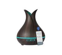 YOKULI - Humidificateur/Diffuseur 400ml LED avec Télécommande - Marron G