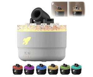 Humidificateur, diffuseur d'arômes, canon à vapeur silencieux avec lumière LED, design créatif de tourelle pour la maison et le bureau, petit humidificateur de bureau