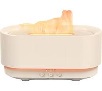 Humidificateur, diffuseur d'huiles essentielles, lumière simulant des flammes, couleur blanche