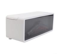 Humidificateur électrique pour cheminée, diffuseur d'huiles essentielles style cheminée, humidificateur de 200 ml, télécommande 7 couleurs changeantes, lumière flamme arrêt automatique (blanc)