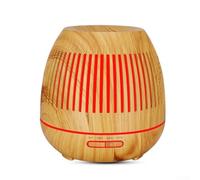 Humidificateur grain de bois 400 ml, diffuseur d'aromathérapie USB avec veilleuse pour la maison, le bureau, la chambre à coucher, 2026 (jaune)