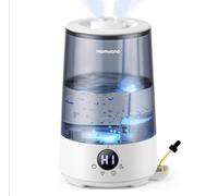 Humidificateur Homvana pour chambre à coucher, remplissage par le haut, 3,6 L, brume fraîche à 360°, autonomie de 34 heures, silencieux (16 dB, technologie SilentSpary), compact, humidificateur pour p