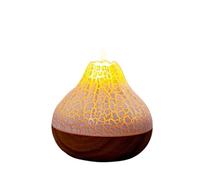 Humidificateur, Humidificateur D'air Volcano 300 Ml, Diffuseur De Brume D'eau Électrique USB, Purificateur Avec 7 Couleurs Nuit Pour maison et bureau(White Crackle)