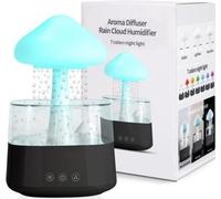 Humidificateur, Humidificateur d'ambiance, Humidificateur 450 ml, Humidificateur chambre à coucher, Humidificateur à nuages pour maison, bureau, chambre, chambre d'enfant, noir