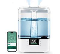 Humidificateur intelligent pour chambre à coucher, grandes pièces, maison, 6 litres, humidificateur avec diffuseur pour huiles essentielles, contrôle via application etvocale, idéal pour les chambres